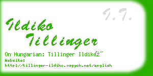 ildiko tillinger business card